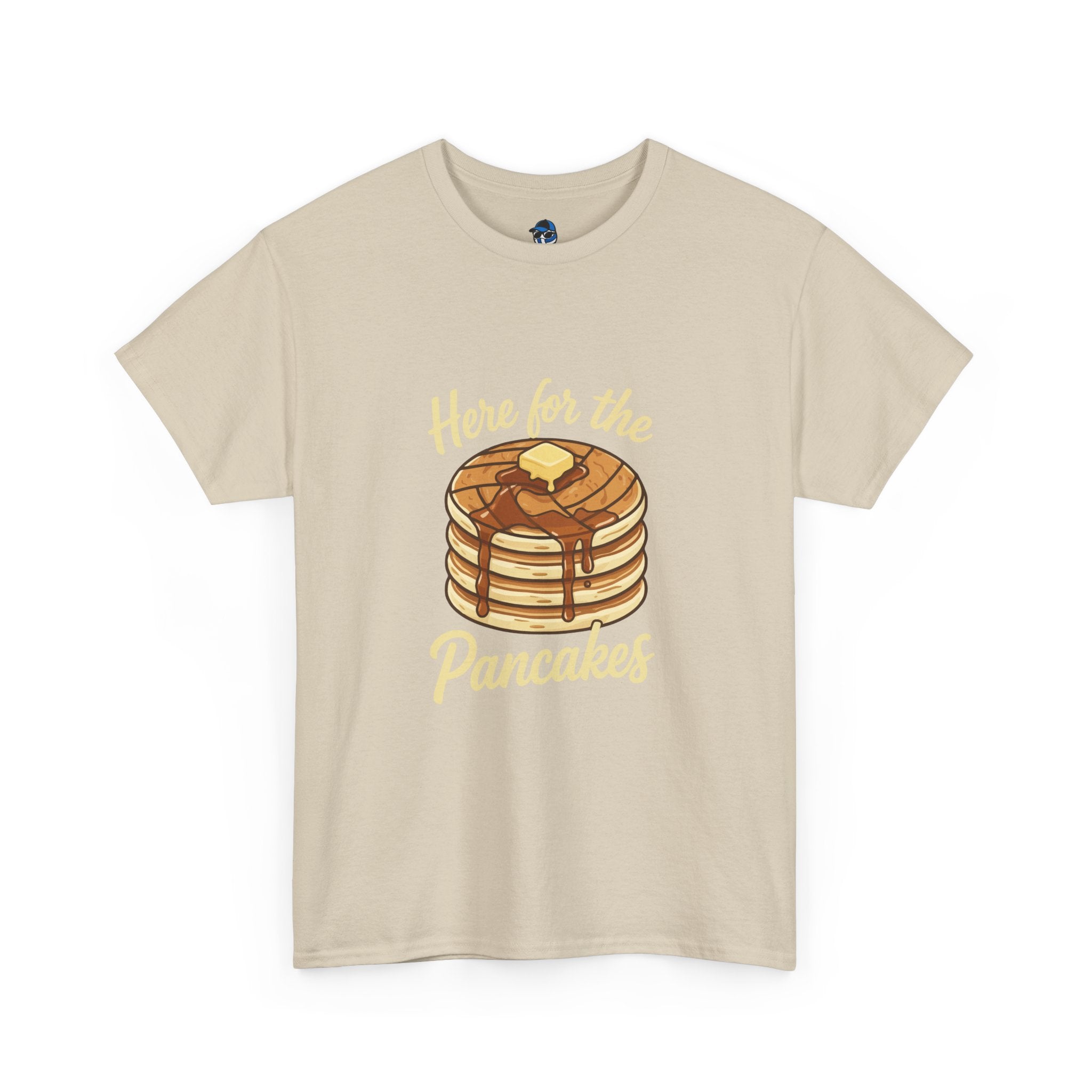 Pancake T-Shirt — "Here for the Pancakes" Breakfast Graphic Tee