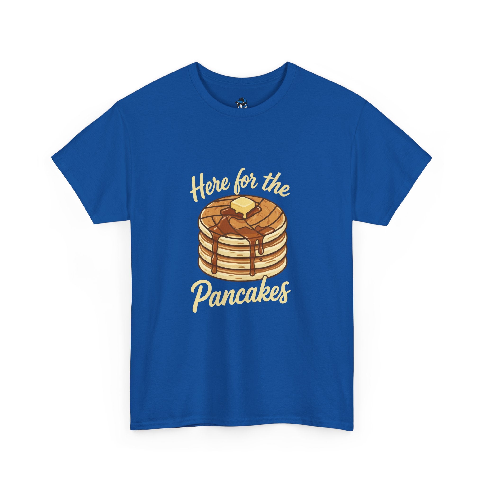 Pancake T-Shirt — "Here for the Pancakes" Breakfast Graphic Tee